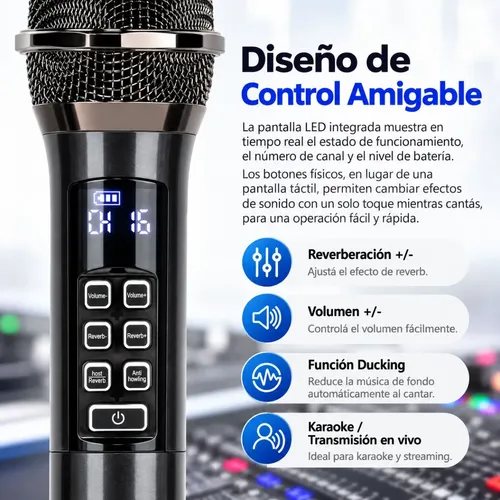Micrófono Inalámbrico Xmax Bluetooth Karaoke Streaming Usb-c 5 Micrófono Inalámbrico Xmax Bluetooth Karaoke Streaming Usb-c - Imagen 5