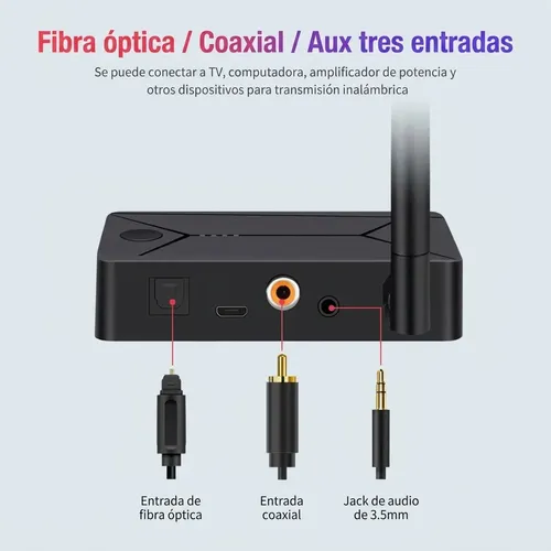 Transmisor De Audio Digital Óptico Y Coaxial Bluetooth 5.0 5 Transmisor De Audio Digital Óptico Y Coaxial Bluetooth 5.0 - Imagen 5