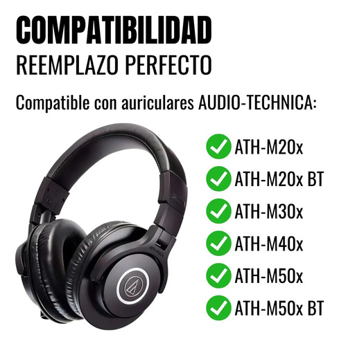 Almohadillas Auricular Repuesto Para Audio-technica Premium 3 Almohadillas Auricular Repuesto Para Audio-technica Premium - Imagen 3