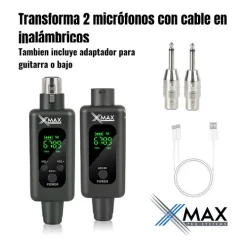 Alternative view of Transmisor Inalambrico Xmax Uhf 50m Microfono Condenser 48v