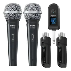 Sistema Inalambrico Shure Uhf 50 Metros Microfono Doble Mano