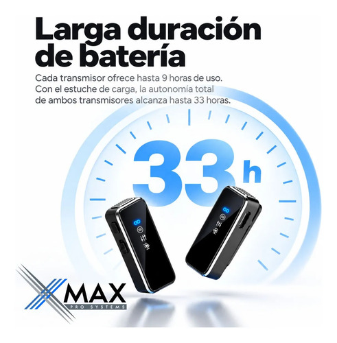 Microfono Corbatero Xmax Inalambrico X 2usb C Android iPhone 4 Microfono Corbatero Xmax Inalambrico X 2usb C Android iPhone - Imagen 4