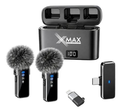 Microfono Corbatero Xmax Inalambrico X 2usb C Android iPhone 2 Microfono Corbatero Xmax Inalambrico X 2usb C Android iPhone - Imagen 2