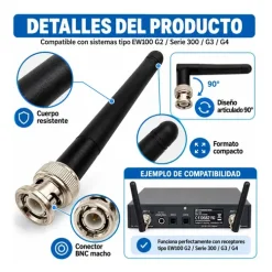 Alternative view of Antena Bnc Para Microfonos Sennheiser Ew100 300 G2 G3 G4