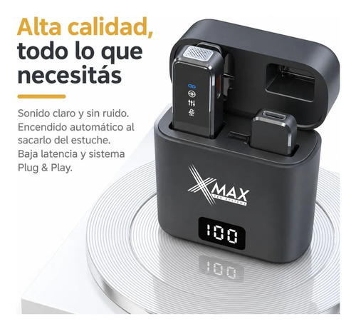 Microfono Corbatero Xmax Inalambrico X 2usb C Android iPhone 7 Microfono Corbatero Xmax Inalambrico X 2usb C Android iPhone - Imagen 7