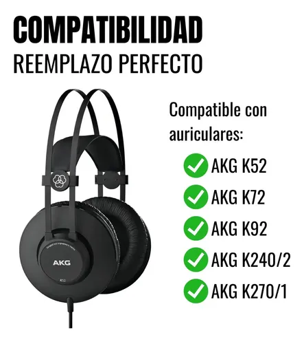 Almohadillas Auricular Repuesto Para Akg K52 K72 K92 Premium 3 Almohadillas Auricular Repuesto Para Akg K52 K72 K92 Premium - Imagen 3