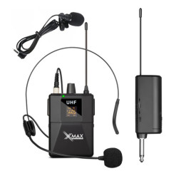 Microfono De Vincha Xmax Inalambrico Headset Corbatero Uhf